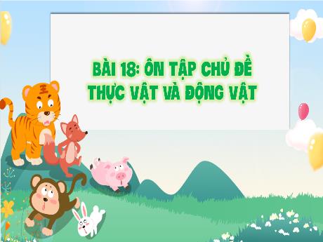 Bài giảng Khoa học Lớp 4 - Chủ đề 3, Bài 15: Thực vật và động vật (Tiết 1)