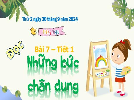 Bài giảng Tiếng Việt Lớp 4 - Bài 7: Đọc Những bức chân dung (Tiết 1) - Năm học 2024-2025