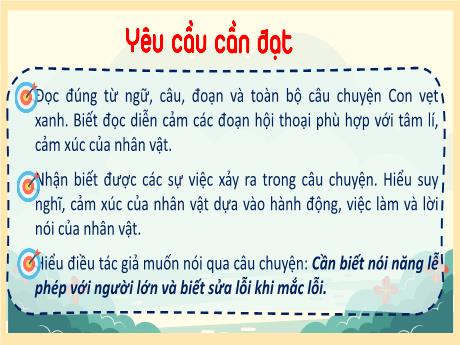 Bài giảng Tiếng Việt Lớp 4 - Đọc: Con vẹt xanh (Tiết 1)