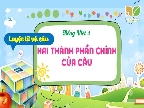 Bài giảng Tiếng Việt Lớp 4 - Luyện từ và câu: Hai thành phần chính của câu (Tiết 2)