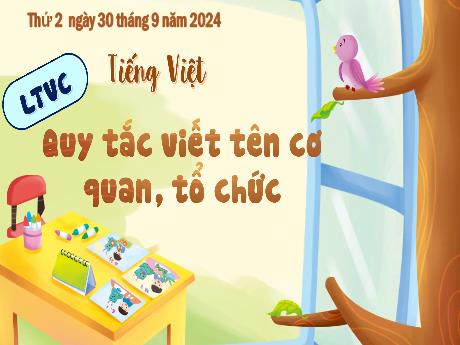 Bài giảng Tiếng Việt Lớp 4 - Luyện từ và câu: Quy tắc viết tên cơ quan, tổ chức (Tiết 2) - Năm học 2024-2025