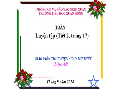 Bài giảng Toán Lớp 4 - Bài 33: Luyện tập (Tiết 2)