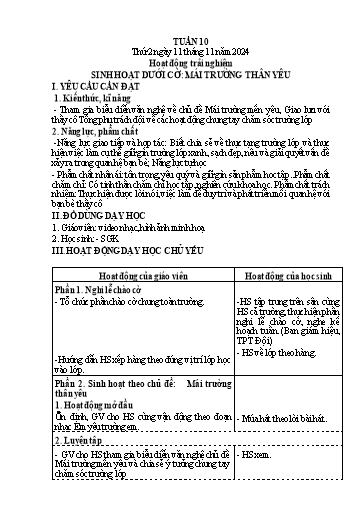 Kế hoạch bài dạy Lớp 4 - Tuần 10 (Thứ 2, 3, 4) - Năm học 2024-2025 - Hà Thị Lê Na