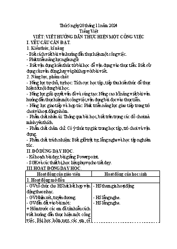 Kế hoạch bài dạy Lớp 4 - Tuần 12 (Thứ 5, 6) - Năm học 2024-2025 - Trần Thị Hồng Hạnh