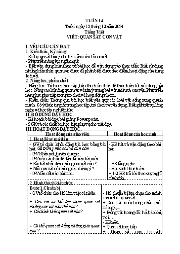 Kế hoạch bài dạy Lớp 4 - Tuần 14 (Thứ 5, 6) - Năm học 2024-2025 - Hà Thị Lê Na