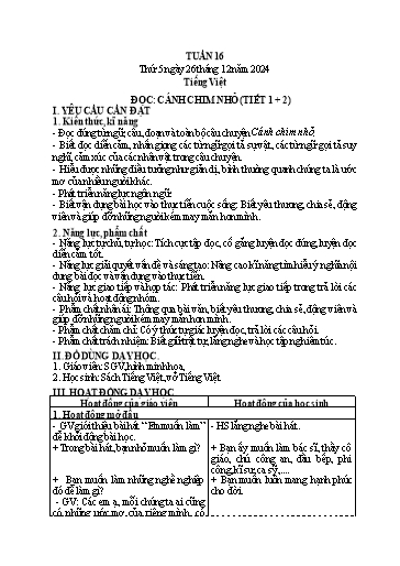 Kế hoạch bài dạy Lớp 4 - Tuần 16 (Thứ 5, 6) - Năm học 2024-2025 - Cao Thị Thủy