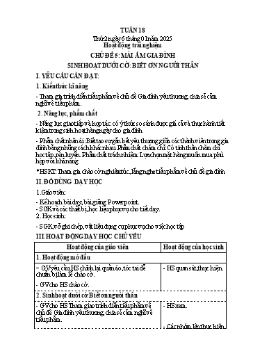 Kế hoạch bài dạy Lớp 4 - Tuần 18 (Thứ 2, 3, 4) - Năm học 2024-2025 - Hà Thị Mỹ Hướng
