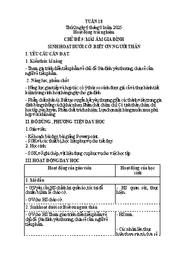 Kế hoạch bài dạy Lớp 4 - Tuần 18 (Thứ 2, 3, 4) - Năm học 2024-2025 - Hà Thị Lê Na