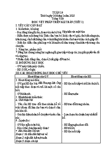 Kế hoạch bài dạy Lớp 4 - Tuần 19 (Thứ 5, 6) - Năm học 2024-2025 - Hà Thị Lê Na