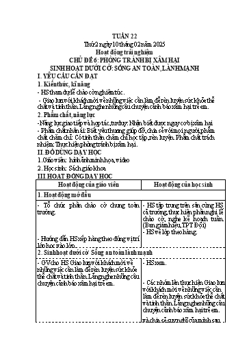 Kế hoạch bài dạy Lớp 4 - Tuần 22 (Thứ 2, 3, 4) - Năm học 2024-2025 - Trần Thị Hồng Hạnh