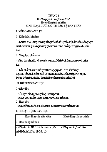 Kế hoạch bài dạy Lớp 4 - Tuần 24 (Thứ 2, 3, 4) - Năm học 2024-2025 - Trần Thị Hồng Hạnh
