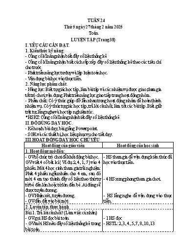 Kế hoạch bài dạy Lớp 4 - Tuần 24 (Thứ 5, 6) - Năm học 2024-2025 - Hà Thị Mỹ Hướng