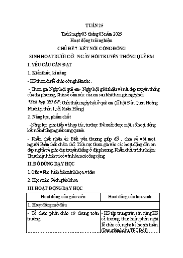 Kế hoạch bài dạy Lớp 4 - Tuần 25 (Thứ 2, 3, 4) - Năm học 2024-2025 - Trần Thị Hồng Hạnh