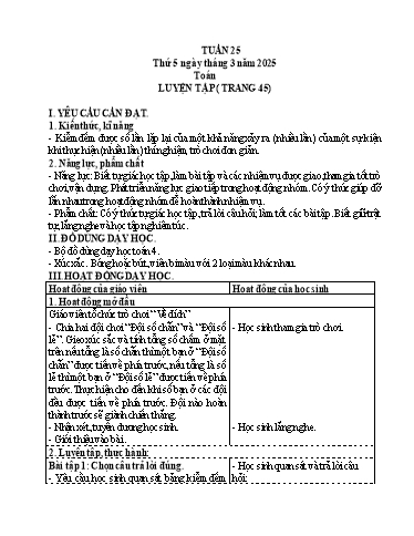 Kế hoạch bài dạy Lớp 4 - Tuần 25 (Thứ 5, 6) - Năm học 2024-2025 - Cao Thị Thủy