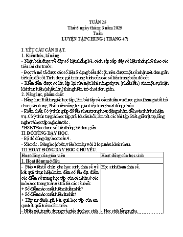 Kế hoạch bài dạy Lớp 4 - Tuần 25 (Thứ 5, 6) - Năm học 2024-2025 - Hà Thị Mỹ Hướng