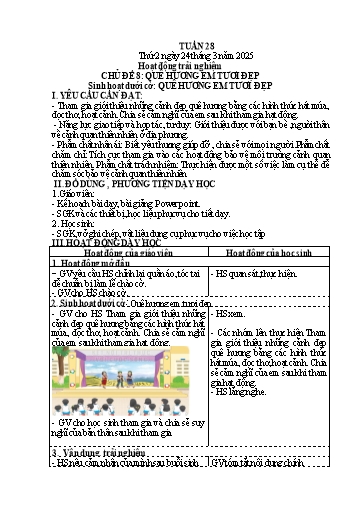 Kế hoạch bài dạy Lớp 4 - Tuần 28 (Thứ 2, 3, 4) - Năm học 2024-2025 - Hà Thị Lê Na