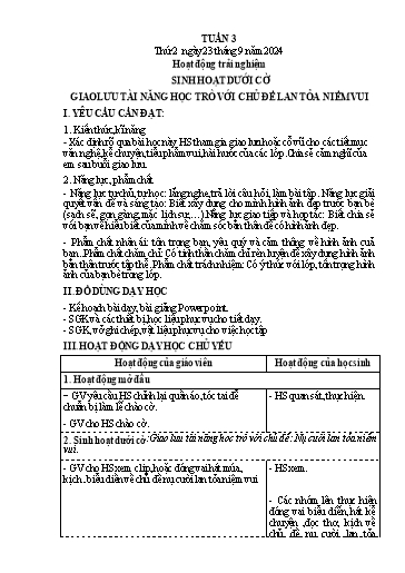 Kế hoạch bài dạy Lớp 4 - Tuần 3 (Thứ 2, 3, 4) - Năm học 2024-2025 - Hà Thị Lê Na