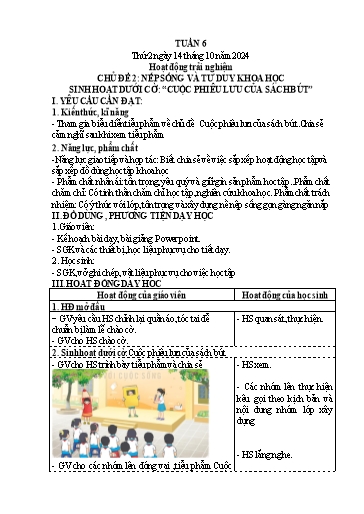 Kế hoạch bài dạy Lớp 4 - Tuần 6 (Thứ 2, 3, 4) - Năm học 2024-2025 - Cao Thị Thủy