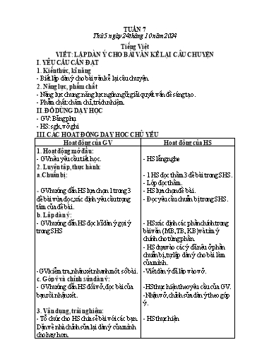 Kế hoạch bài dạy Lớp 4 - Tuần 7 (Thứ 5, 6) - Năm học 2024-2025 - Hà Thị Lê Na